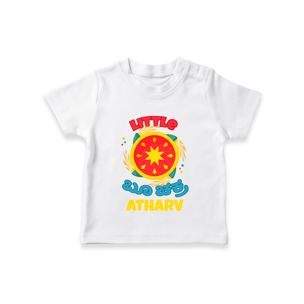 Little Boo Chakra - Customized Diwali Themed T-Shirt - WHITE - 0 - 5 Months Old (Chest 17")