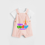 Tiny Rocket - Personalized Diwali Themed Dungaree Set - PEACH - 0 - 5 Months Old (Chest 18")