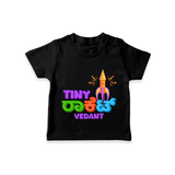 Tiny Rocket - Customized Diwali Kannada Themed T-Shirt - BLACK - 0 - 5 Months Old (Chest 17")