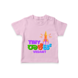 Tiny Rocket - Customized Diwali Kannada Themed T-Shirt - PINK - 0 - 5 Months Old (Chest 17")