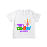 Tiny Rocket - Customized Diwali Kannada Themed T-Shirt - WHITE - 0 - 5 Months Old (Chest 17")