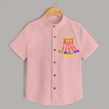 Cheerful Ane Pataki sara - Personalized Diwali Themed Shirt - PEACH - 0 - 6 Months Old (Chest 23")