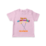 Adorable Kambithiri - Customized Diwali Themed T-Shirt - PINK - 0 - 5 Months Old (Chest 17")