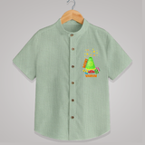 Mini pookutty  - Customized Diwali Themed Shirt - MINT GREEN - 0 - 6 Months Old (Chest 23")