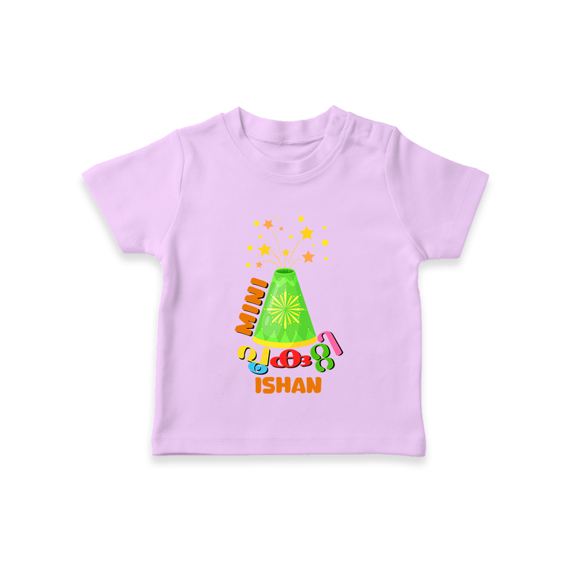 Mini Pookutty - Customized Diwali Themed T-Shirt - LILAC - 0 - 5 Months Old (Chest 17")