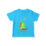 Mini Pookutty - Customized Diwali Themed T-Shirt - SKY BLUE - 0 - 5 Months Old (Chest 17")