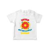 Little Nilachakaram - Customized Diwali Themed T-Shirt - WHITE - 0 - 5 Months Old (Chest 17")