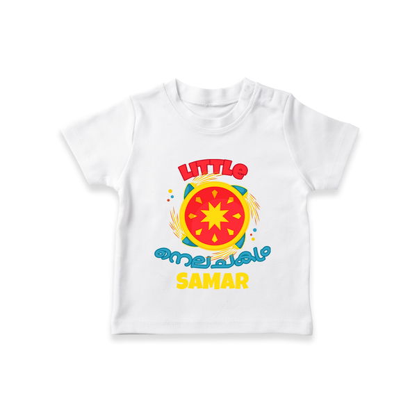 Little Nilachakaram - Customized Diwali Themed T-Shirt - WHITE - 0 - 5 Months Old (Chest 17")