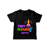 Tiny Rocket - Customized Diwali Malayalam Themed T-Shirt - BLACK - 0 - 5 Months Old (Chest 17")