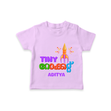 Tiny Rocket - Customized Diwali Malayalam Themed T-Shirt - LILAC - 0 - 5 Months Old (Chest 17")