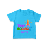 Tiny Rocket - Customized Diwali Malayalam Themed T-Shirt - SKY BLUE - 0 - 5 Months Old (Chest 17")