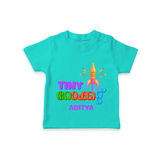 Tiny Rocket - Customized Diwali Malayalam Themed T-Shirt - TEAL - 0 - 5 Months Old (Chest 17")