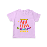 Cheerful Malapatakam - Customized Diwali Themed T-Shirt - LILAC - 0 - 5 Months Old (Chest 17")