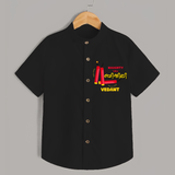 Naughty Like Bijli - Customized Malayalam Diwali Themed Shirt - BLACK - 0 - 6 Months Old (Chest 23")