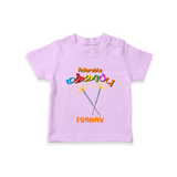 Adorable மத்தாப்பு- Customized Diwali Themed T-Shirt - LILAC - 0 - 5 Months Old (Chest 17")