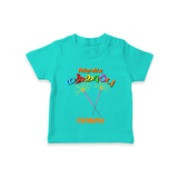 Adorable மத்தாப்பு- Customized Diwali Themed T-Shirt - TEAL - 0 - 5 Months Old (Chest 17")