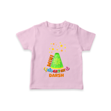 Mini புஸ்வானம் - Customized Diwali Themed T-Shirt - PINK - 0 - 5 Months Old (Chest 17")