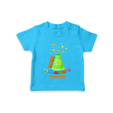 Mini புஸ்வானம் - Customized Diwali Themed T-Shirt - SKY BLUE - 0 - 5 Months Old (Chest 17")