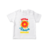 Little சங்கு  சக்கரம் - Customized Diwali Themed T-Shirt - WHITE - 0 - 5 Months Old (Chest 17")