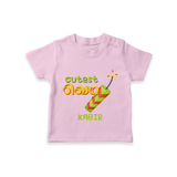 Cutest குண்டு - Customized Diwali Themed T-Shirt - PINK - 0 - 5 Months Old (Chest 17")