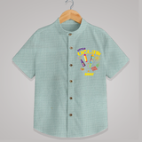 Little Pattasu - Customized Diwali Themed Kids Shirt - ARCTIC BLUE - 0 - 6 Months Old (Chest 23")