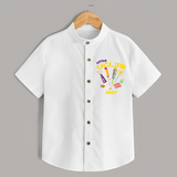 Little Pattasu - Customized Diwali Themed Kids Shirt - WHITE - 0 - 6 Months Old (Chest 23")