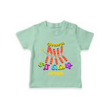 Cheerful சர வெடி - Customized Diwali Themed T-Shirt - MINT GREEN - 0 - 5 Months Old (Chest 17")