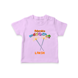 Adorable  కాకరపువ్వొత్తి - Customized Diwali Themed T-Shirt - LILAC - 0 - 5 Months Old (Chest 17")