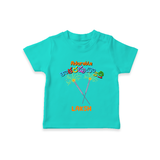 Adorable  కాకరపువ్వొత్తి - Customized Diwali Themed T-Shirt - TEAL - 0 - 5 Months Old (Chest 17")