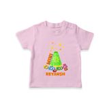 Mini   చిచ్చుబుడ - Customized Diwali Themed T-Shirt - PINK - 0 - 5 Months Old (Chest 17")