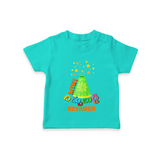 Mini   చిచ్చుబుడ - Customized Diwali Themed T-Shirt - TEAL - 0 - 5 Months Old (Chest 17")