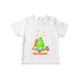 Mini   చిచ్చుబుడ - Customized Diwali Themed T-Shirt - WHITE - 0 - 5 Months Old (Chest 17")