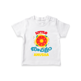 Little భూచక్రం - Customized Diwali Themed T-Shirt - WHITE - 0 - 5 Months Old (Chest 17")