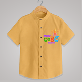 Tiny Rocket - Customized With Diwali Themed Kids Shirt - PASTEL YELLOW - 0 - 6 Months Old (Chest 23")