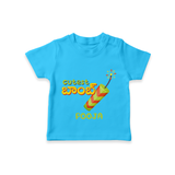 Cutest బాంబ్ - Customized Diwali Themed T-Shirt - SKY BLUE - 0 - 5 Months Old (Chest 17")