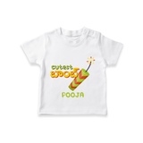 Cutest బాంబ్ - Customized Diwali Themed T-Shirt - WHITE - 0 - 5 Months Old (Chest 17")