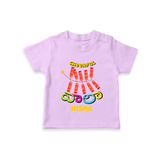 Cheerful వాలా - Customized Diwali Themed T-Shirt - LILAC - 0 - 5 Months Old (Chest 17")