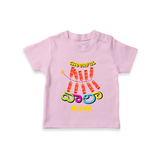 Cheerful వాలా - Customized Diwali Themed T-Shirt - PINK - 0 - 5 Months Old (Chest 17")