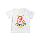 Cheerful వాలా - Customized Diwali Themed T-Shirt - WHITE - 0 - 5 Months Old (Chest 17")