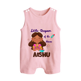 Little Deepam Diwali Button Romper - BABY PINK - New Born (Chest 18")