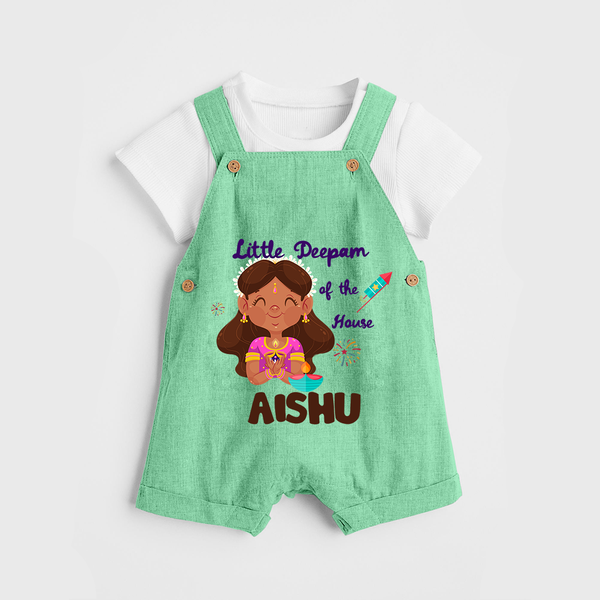 Little Deepam Diwali Dungaree - GREEN - 0 - 5 Months Old (Chest 18")