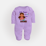 Little Deepam Diwali Full Body Suit - LILAC - New Born (Chest 7.5")