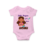Little Deepam Diwali Romper - BABY PINK - New Born (Chest 14")