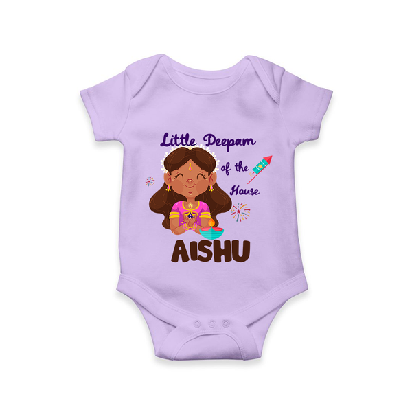 Little Deepam Diwali Romper - LILAC - New Born (Chest 14")