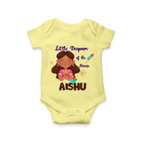 Little Deepam Diwali Romper - PASTEL YELLOW - New Born (Chest 14")