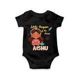 Little Deepam Diwali Romper - BLACK - New Born (Chest 14")