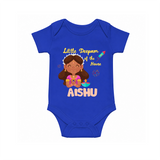 Little Deepam Diwali Romper - COBALT BLUE - New Born (Chest 14")
