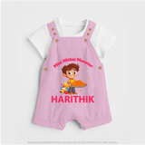 Mini Mithai Monster Dungaree - BABY PINK - 0 - 5 Months Old (Chest 18")