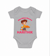 Mini Mithai Monster Romper - GREY - New Born (Chest 14")