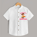 Mini Mithai Monster Shirt - WHITE - 0 - 6 Months Old (Chest 23")